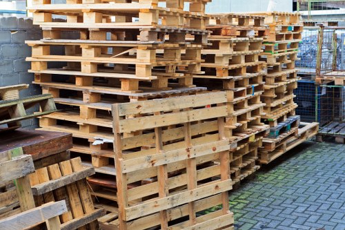 Charity volunteers collecting reusable items for redistribution